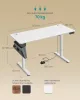 Birou reglabil electric, 60 x 140 x 72-120 cm, alb nori