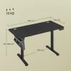 Birou reglabil electric, negru 160x70x73-120cm