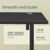 Birou reglabil electric, negru 160x70x73-120cm