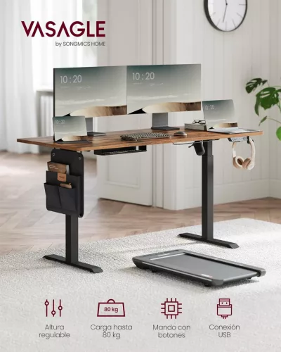 Birou reglabil electric 70 x 160 x (72-120) cm