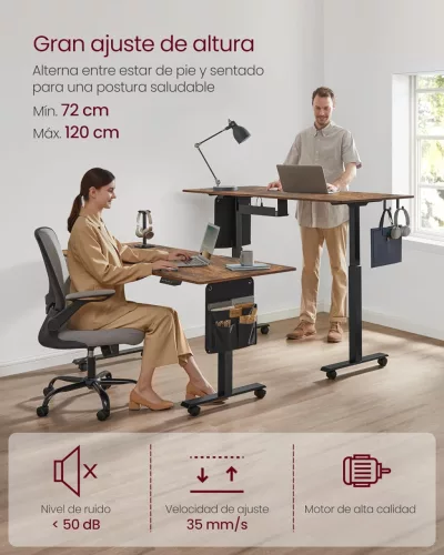 Birou reglabil electric 70 x 160 x (72-120) cm