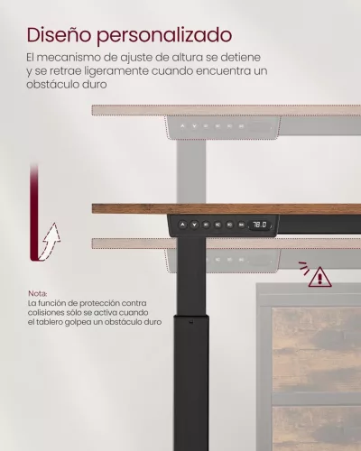 Birou reglabil electric 70 x 160 x (72-120) cm