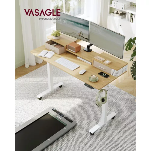 vasagle-masa-birou-reglabil-electric-pe-inaltime-alb-si-natural-60-x-140-x-72120-cm