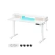 Masă birou reglabil electric cu suport monitor, alb 140 x 60 x (83-131) cm