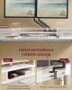 Masă birou reglabil electric cu suport monitor, alb 140 x 60 x (83-131) cm