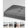Puf pliabil cu spațiu de depozitare, suport pentru picioare, gri închis 110x38x40 cm