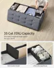 Puf pliabil din catifea, suport pentru picioare, antracit, 110x38x38 cm