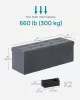 Puf pliabil din catifea, suport pentru picioare, antracit, 110x38x38 cm