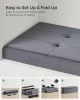 Puf pliabil din catifea, suport pentru picioare, antracit, 110x38x38 cm