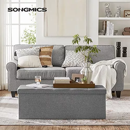 songmics-puf-pliabil-cu-spatiu-de-depozitare-din-panza-gri-110x38x38cm