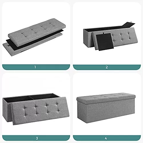 songmics-puf-pliabil-cu-spatiu-de-depozitare-din-panza-gri-110x38x38cm
