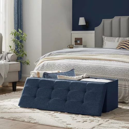 songmics-puf-pliabil-cu-spatiu-de-depozitare-din-panza-albastru-110x38x38cm