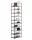 Raft depozitare pantofi cu cadru metalic cu 10 niveluri, gri 45x28x173cm