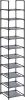 Suport pantofi 10 niveluri, cadru metalic, gri 33x33x173cm