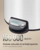 Coș de gunoi rotund, 20L, metal, pedală, cu găleată interioară detașabilă, alb