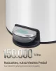 Coș de gunoi rotund, 30L, pedală, oțel, cu găleată din plastic, închidere