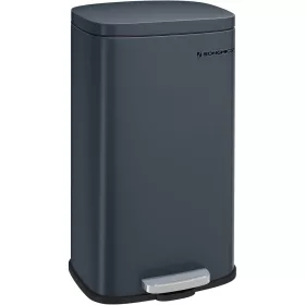 songmics-cos-de-gunoi-30l-pedala-capac-cu-inchidere-amortizata-gri-fum-35x24x63cm