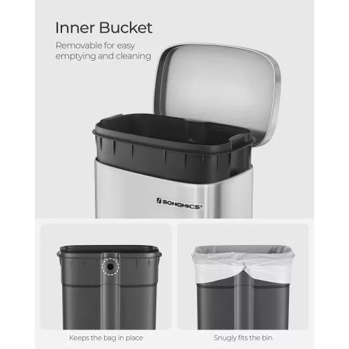 songmics-cos-de-gunoi-30l-pedala-capac-cu-inchidere-amortizata-argintiu-35x24x63cm