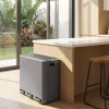 Coș de gunoi selectiv 3x18L, gri mat, cu 15 saci de gunoi