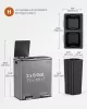 Coș de gunoi selectiv 2x30L, metalic, 2 compartimente, pedală, închidere silențioasă, antracit