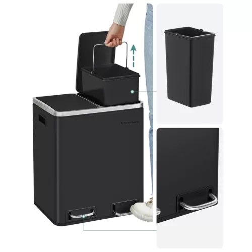 songmics-cos-de-gunoi-selectiv-2-x-15l-pedala-otel-cerneala-neagra
