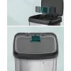 Konyhai szemetes 50L, pedálos, fém, fedéllel, ezüst és fekete