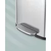 Konyhai szemetes 50L, pedálos, fém, fedéllel, ezüst és fekete