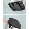 Konyhai szemetes 50L, pedálos, fém, fedéllel, ezüst és fekete