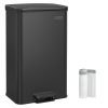 songmics-cos-de-gunoi-cu-pedala-40l-negru-cu-15-saci-de-gunoi