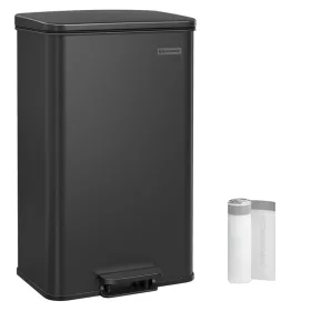 songmics-cos-de-gunoi-cu-pedala-40l-negru-cu-15-saci-de-gunoi