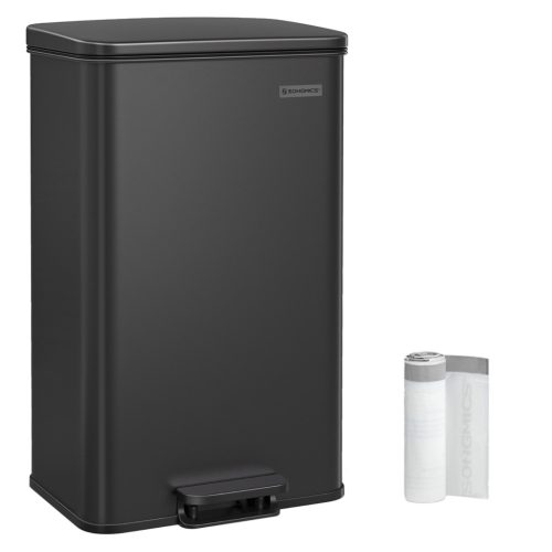 songmics-cos-de-gunoi-cu-pedala-40l-negru-cu-15-saci-de-gunoi