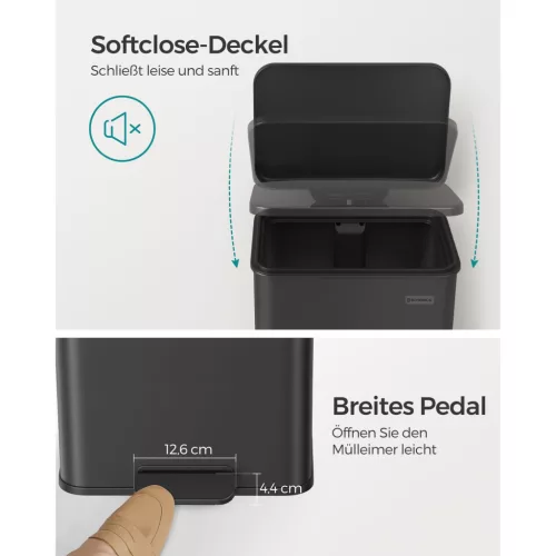songmics-cos-de-gunoi-cu-pedala-40l-negru-cu-15-saci-de-gunoi