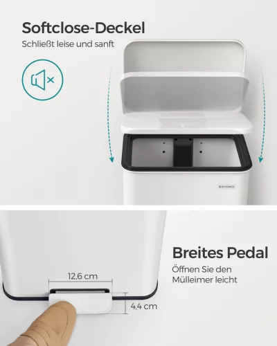 songmics-cos-de-gunoi-cu-pedala-40l-alb-cu-15-saci-de-gunoi