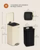 Coș de gunoi de bucătărie, 30L, oțel inoxidabil, bej nisipos