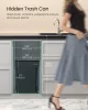 Coș de gunoi selectiv, 2x20L, încorporat, extragere lină, oțel, negru cerneală