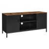 songmics-dulap-tv-cu-2-usi-rafturi-maro-rustic-si-negru-120x40x55cm