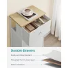 Dulap de depozitare cu 4 sertare din textil, dulap, alb și stejar 30 x 45 x 92 cm