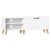 vasagle-dulap-tv-2-usi-rafturi-alb-140x40x45cm