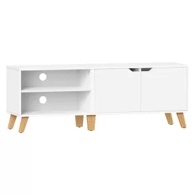 vasagle-dulap-tv-2-usi-rafturi-alb-140x40x45cm