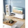 vasagle-dulap-tv-2-usi-rafturi-alb-140x40x45cm