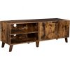 vasagle-dulap-tv-cu-doua-usi-rafturi-maro-rustic-140x40x45cm