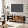 vasagle-dulap-tv-cu-doua-usi-rafturi-maro-rustic-140x40x45cm