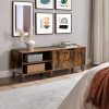vasagle-dulap-tv-cu-doua-usi-rafturi-maro-rustic-140x40x45cm