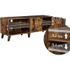 vasagle-dulap-tv-cu-doua-usi-rafturi-maro-rustic-140x40x45cm