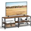 vasagle-suport-tv-cu-rafturi-maro-rustic-140x39x52cm