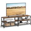 vasagle-suport-tv-cu-rafturi-maro-rustic-160x39x52cm