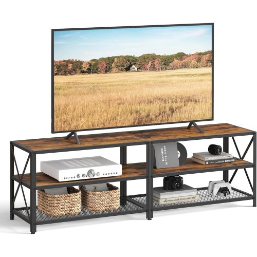 vasagle-suport-tv-cu-rafturi-maro-rustic-160x39x52cm