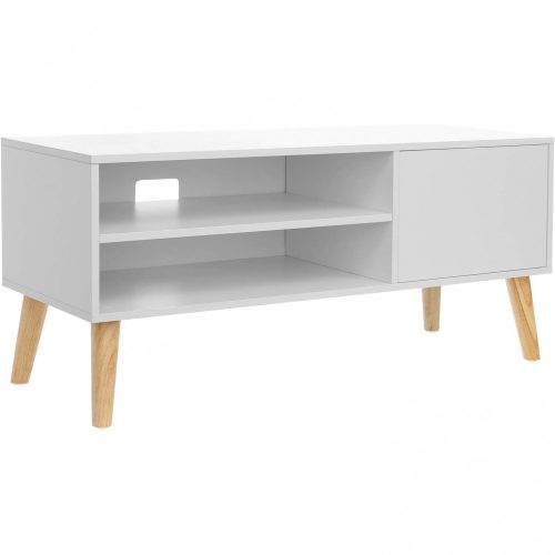 vasagle-dulap-tv-cu-usa-si-rafturi-alb-110x40x49cm