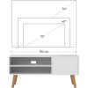 vasagle-dulap-tv-cu-usa-si-rafturi-alb-110x40x49cm