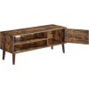 vasagle-dulap-tv-cu-usa-si-rafturi-maro-rustic-120x40x49cm